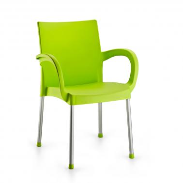 Пластмасов стол с подлакътник зелен СУМЕЛА(HK-420)  -  Irak Plastik