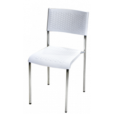 Ратанов стол бял с хром никелови крака - PVC CLASSIC (HK-715) -  Irak Plastik