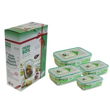 Комплект пластмасови кутии 4бр Fresh box ИП-(LC-315) - Irak Plastik