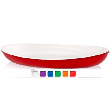 Пластмасова чиния елипса с различни цветови  комбинации 21см ИП-(DC-195) - Irak Plastik