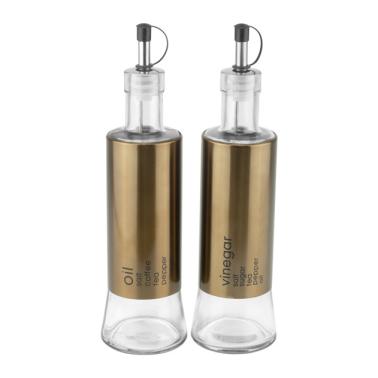 Стъклени бутилки за олио и оцет 320мл 2-ка бронз TOP-(338110BZ) - Horecano