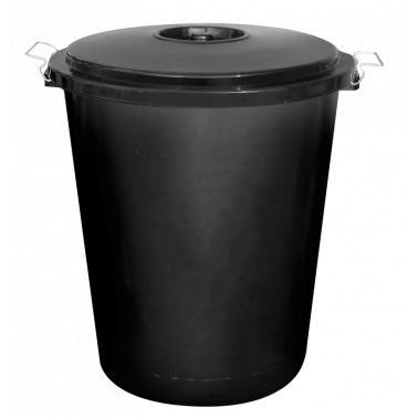 Пластмасов кош за отпадъци 90л. черен VT-(0124) - Horecano