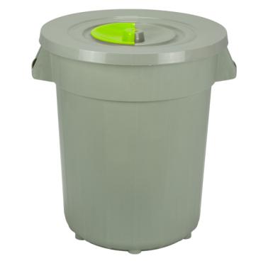 Пластмасов кош за смет със зелен капак 120л 57x57x65,5см PLANET-(UP 112)
