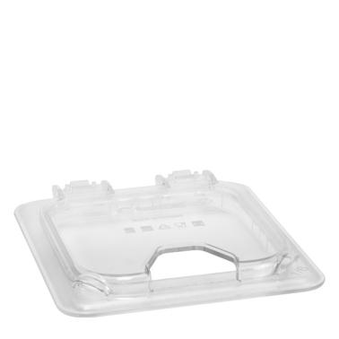 Поликарбонатен капак с дупка GN 1/6 Flip прозрачен PC-(GNPLM-16N) - Plast Port