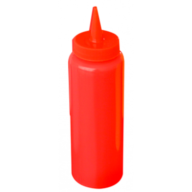 Полиетиленова бутилка за кетчуп 500мл. червена (ZCP 409K)AN - Alkan