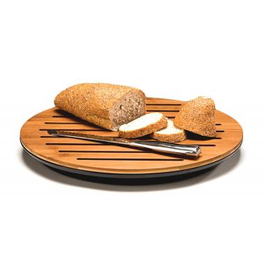 Дъска за хляб с улей и поликарбонатна основа черна  ф42см  (ZCP 610-3)AN - Alkan