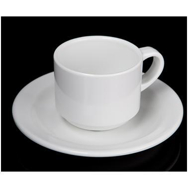 Меламинова чаша с чинийка  бяла 170мл  (9117)KN - Kulsan