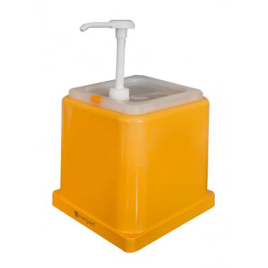 Пластмасов контейнер с помпа за горчица 2,2л (D 01)(46010025)PP - Plast Port