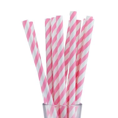 Хартиени сламки Bubble Tea, ф1,2x26см, 50бр, розови, BARWARE-(HC-37234)(210419-4) - Horecano