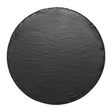 Меламиново плато кръгло BLACK SLATE EFFECT 35xh1см KN-(47035.BL) - Kulsan