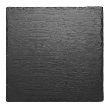 Меламиново плато квадратно 25x25xh1см BLACK SLATE EFFECT KN-(47225.BL) - Kulsan