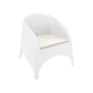 Кресло - ратан ARUBA бяло SI-(804)  - Siesta
