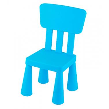 Пластмасово детско столче с  облегалка синьо KIDS-(LXY-202) - Horecano