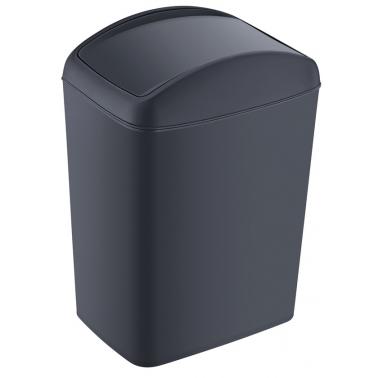 Пластмасов кош за смет / отпадъци с люлеещ капак 40л, 26,1x36x52,7см, антрацит HOME-(TRN-190-04) - Horecano