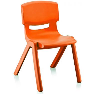 Пластмасово детско столче 35x40xh58см оранжево KIDS-(TRN-049-10) - Horecano