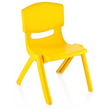 Пластмасово детско столче 35x40xh58см жълт KIDS-(TRN-049-02) - Horecano