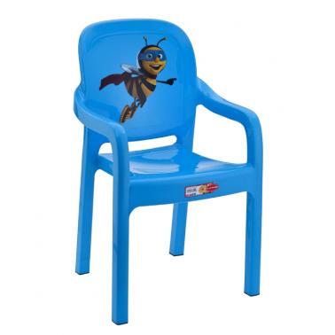 Пластмасово детско столче с подлакътник светло синьо   (2545) - Senyayla