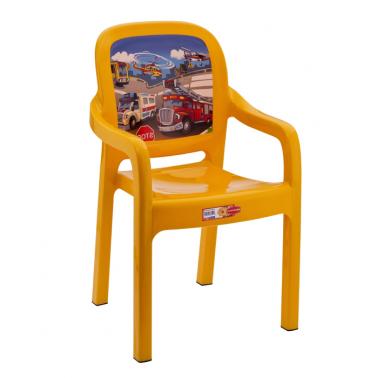 Пластмасово детско столче с подлакътник жълто   (2545) - Senyayla