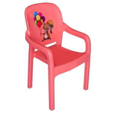 Пластмасово детско столче с подлакътник розово   (2545) - Senyayla