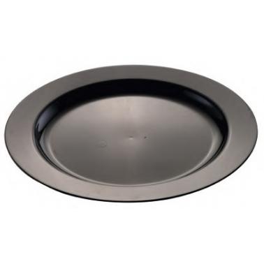 Полистиренова чиния за еднократна употреба ф19см черна  (PL.R19)    -  Rubikap
