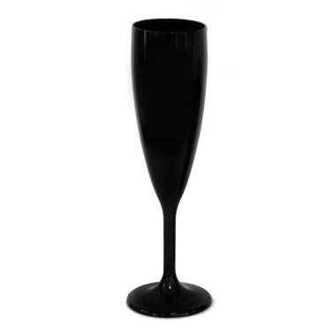 Поликарбонатна чаша за шампанско  5.5x21.8см 180мл черна RK-PREMIUM BLACK -(GB.C18)  - Rubikap