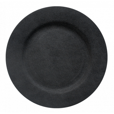 Полипропиленова чиния подложна 33cм с релеф черна FUZOU (JQY17-7019A) - Horecano