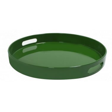 Пластмасова табла сервитьорска кръг с борд зелена  ф35см, hx4,5см FUZOU (JQY17-7098C-4) - Horecano