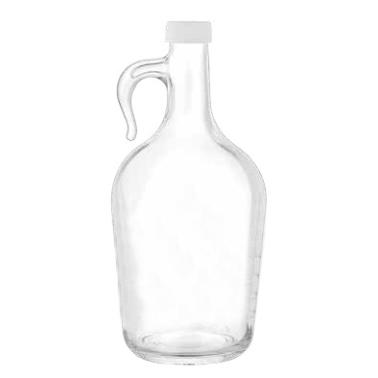 Стъклена бутилка с дръжка и тапа 1,5л 