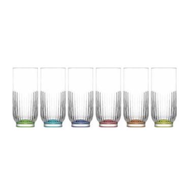Стъклена чаша за вода / безалкохолни напитки висока 359мл различни цветове PBT6M0025FC TOK 352 - Lav