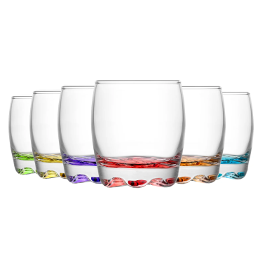 Стъклена чаша за алкохол / аператив 80мл различни цветове CORAL ADORA ADR 03 РТ 068 - Lav
