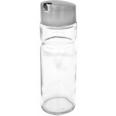 Стъклена бутилка за оливерник 160мл с хромирана капачка (405-A) - Horecano