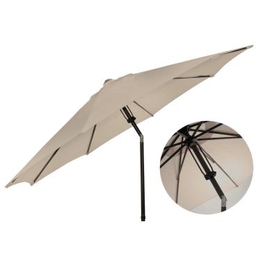 Чадър с чупещо рамо 2,7м бежов (JYT8270-2.7M-BEIGE-PUSH) - Horecano 