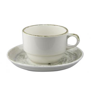 Порцеланова чашка с чинийка 230мл ГП-REACTIVE-(GBSEO02CT99TPK39) - Gural Porselen