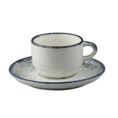 Порцеланова чашка с чинийка 90мл ГП-ELEGANT-(GBSEO02EK99ANT562) - Gural Porselen