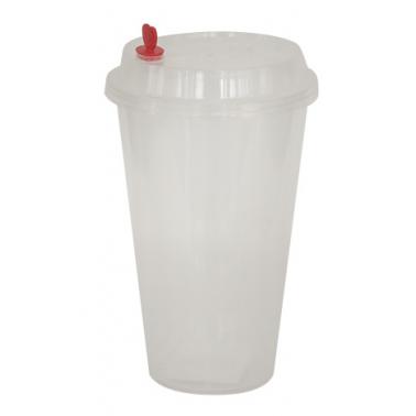 Пластмасова чаша с капак за сокове 1бр. HORECANO-(HC-931021) 194659