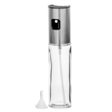 Стъклена бутилка за олио/оцет със спрей и хромирана капачка 100мл (HC-931157) (0401) - Horecano
