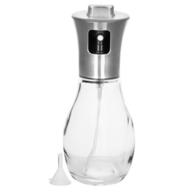 Стъклена бутилка за олио / оцет със спрей и хромирана капачка 200мл (HC-931158) (0402) - Horecano