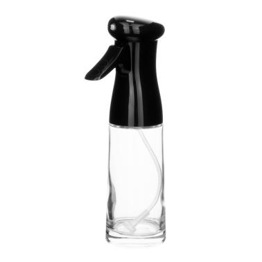 Стъклена бутилка за олио/оцет със спрей и черна капачка 200мл (HC-931160) (0403-BL) - Horecano