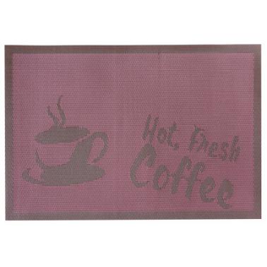 Подложка за хранене Hot Fresh Coffee 45x30см лилава PVC (0193653) - Horecano