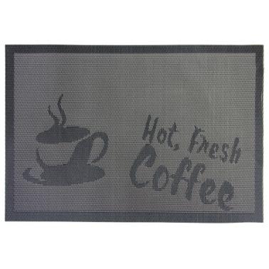 Подложка за хранене Hot Fresh Coffee 45x30см черна PVC (0193655) - Horecano
