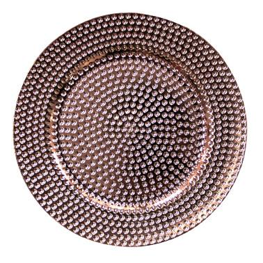 Полипропиленова подложна  чиния  релефна розово злато ф33см  HORECANO-(HC-93942) 194600-3
