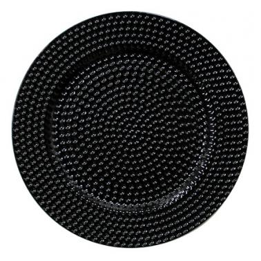 Полипропиленова подложна  чиния  релефна  черна ф33см  HORECANO-(HC-93943) 194600-4