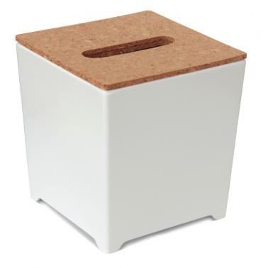 Кутия за кърпички 14x14xh14.5см бяла (518706IV) - Horecano
