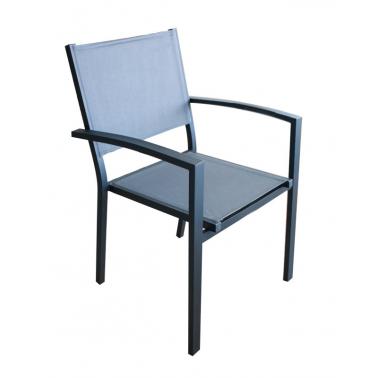 Текстилен стол GLORY с алуминева рамка, тъмно сив (G1060-CP/DG) - Horecano