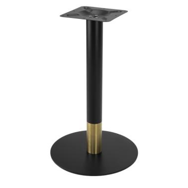 Метална стойка за квадратен/кръгъл плот ф45xh72см злато/черно (JF-002G) - Horecano