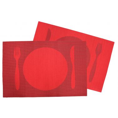  Подложка с декор червена 30х45см PVC  (A0241) - Horecano