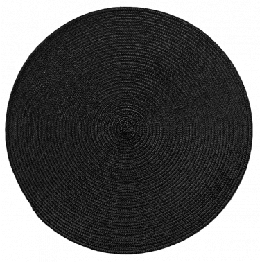 Подложка за хранене кръгла  ф38см  PVC  черна (9970-1) - Horecano