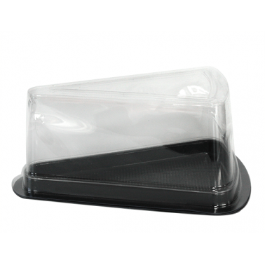 Пластмасова кутия за парче торта за еднократна употреба 15x15xh7см  CN-(181165) - Horecano