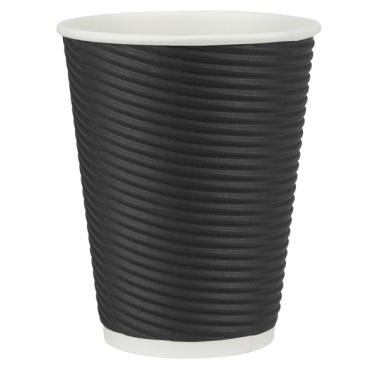 Хартиена чаша ф8,7xh13,4см 520мл 25бр черна лукс (232190-2) (HC-981800) - Horecano