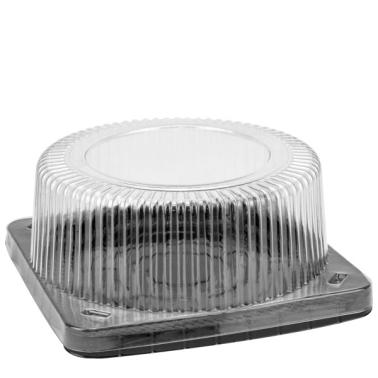 Пластмасова кутия за торта за еднократна употреба ф23,5xh9,5см BAKERY-(HC-981896) (232206) - Horecano
